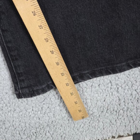 Universal Thread Jeans Women 17R Dark Wash Black Wide-Leg High-Rise Flare NEW - Picture 7 of 14